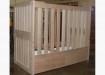 y14 Tassie Oak converting cot toddler bed with toy drawers